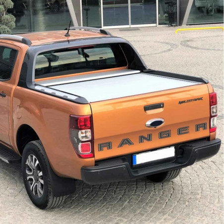 Couvre Benne Coulissant En Aluminium Noir Double Cab - Ford Ranger Wildtrack De 2018 - 2022