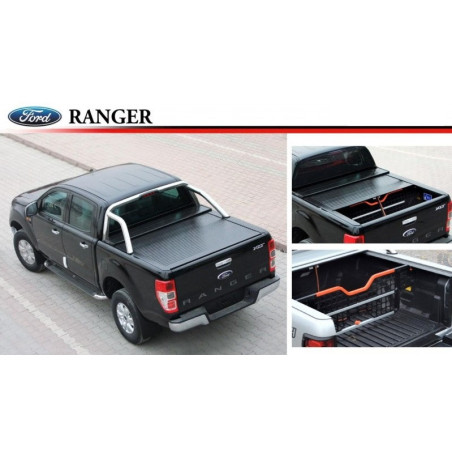 Couvre Benne Coulissant + Séparateur + Kit De Vérouillage Super Cab - Ford Ranger Limited De 2012 - 2018