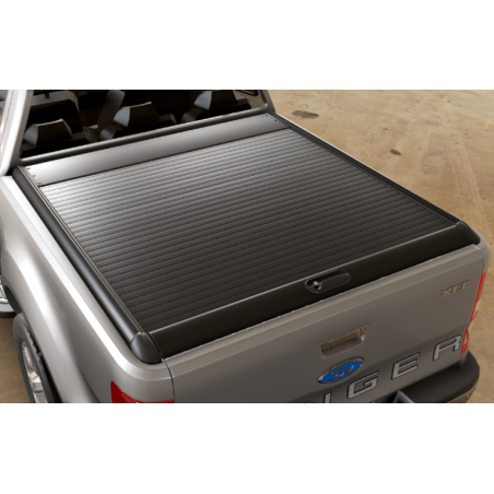 Couvre Benne Coulissant En Aluminium Noir Mountain Top Super Cab - Ford Ranger De 2012 - 2022