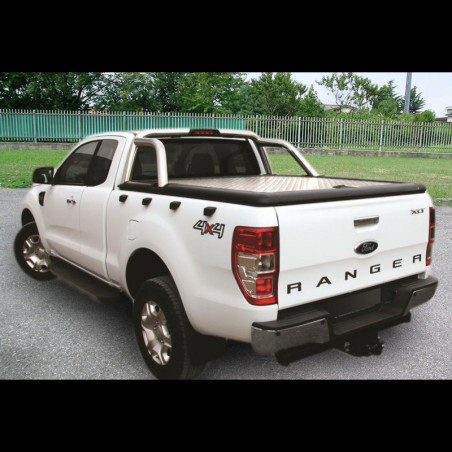 Couvre Benne Rigide En Aluminium Noir Double Cab - Ford Ranger De 2012 - 2019