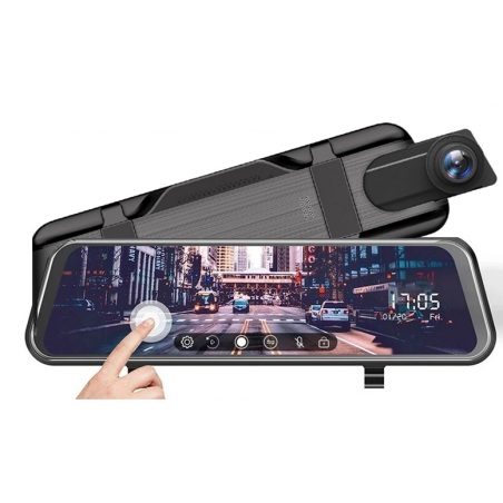 Dashcam Auto Format Rétroviseur En 1080P Avec Vision De Nuit