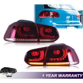 Feux Arrières Full Led Rouge + Clignotant Séquentiel - VW...