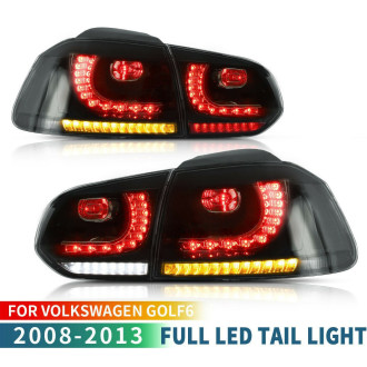 Feux Arrières Full Led Noir + Clignotant Séquentiel - VW...