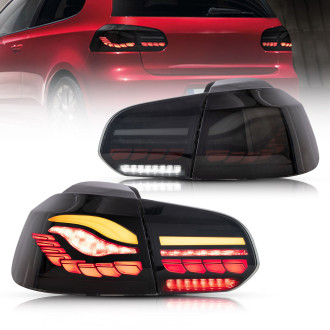 Feux Arrières Light Bar Noir + Clignotant Séquentiel - VW...