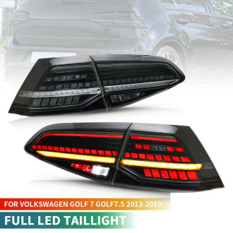 Feux Arrières Light Bar Noir + Clignotant Séquentiel - VW...