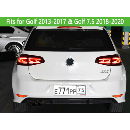 Feux Arrières Light Bar Rouge + Clignotant Séquentiel - VW Golf 7 De 2013 - 2020